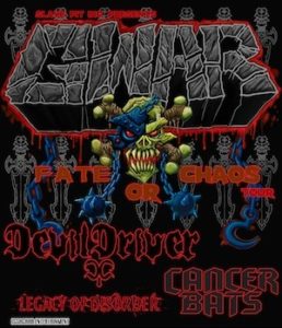 GWAR Fate Or Chaos 2012 Tour with DevilDriver, Cancer Bats